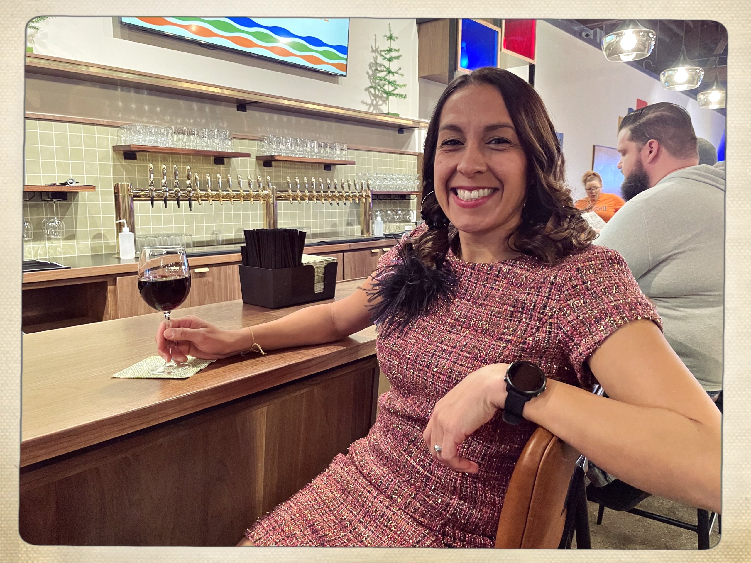 In addition to food and craft beer, we have wine and draft cocktails.